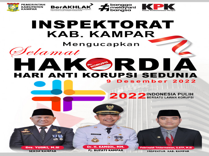 Puncak Peringatan Hari Anti Korupsi Sedunia Hakordia 2022 Website Resmi Inspektorat Kabupaten 6463