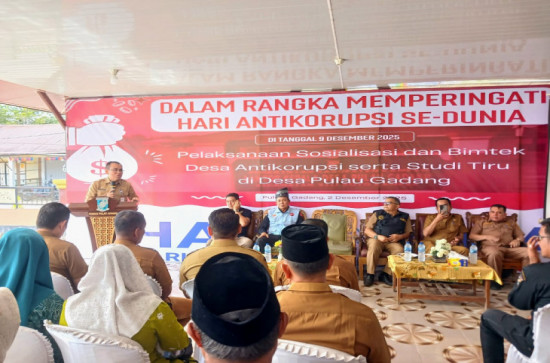 Sosialisasi dan Bimtek Desa Antikorupsi di Desa Pulau Gadang, Kec. XIII Koto Kampar